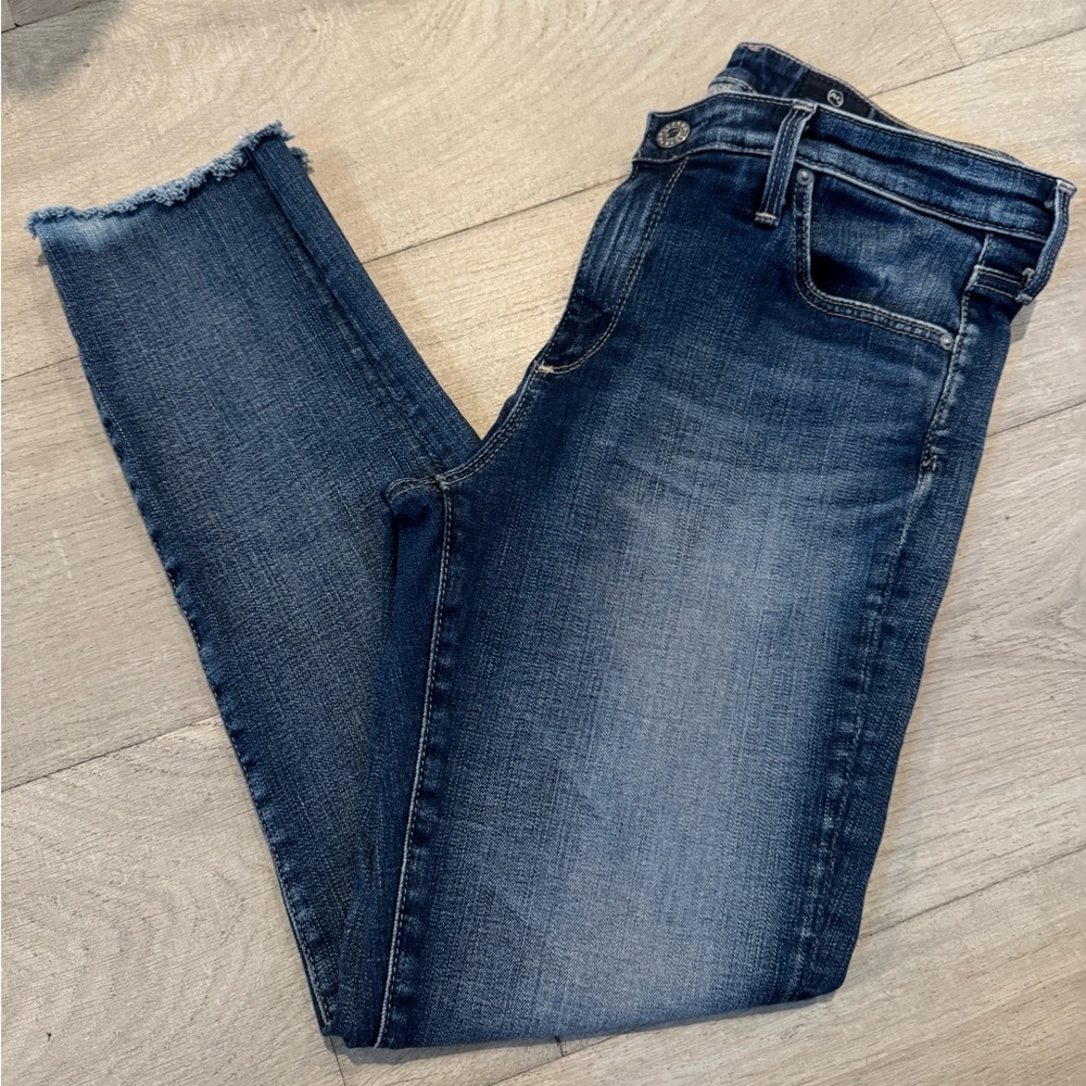 AG Adriano Goldschmied Dark Blue Stevie Ankle Jeans